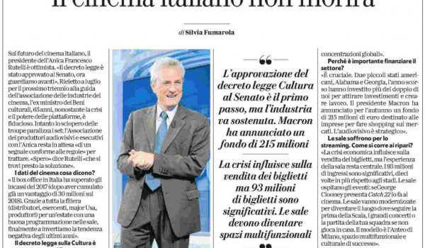 Cinegiornale.net il-presidente-dellanica-francesco-rutelli-su-la-repubblica-il-cinema-italiano-non-morira-600x350 Il presidente dell’ANICA Francesco Rutelli su La Repubblica: “Il cinema italiano non morirà” Box Office Cinema News  