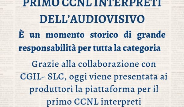 Cinegiornale.net firmata-ipotesi-di-accordo-del-ccnl-per-interpreti-attrici-ed-attori-del-cine-audiovisivo-600x350 Firmata ipotesi di accordo del CCNL per interpreti, attrici ed attori del Cine-audiovisivo News  
