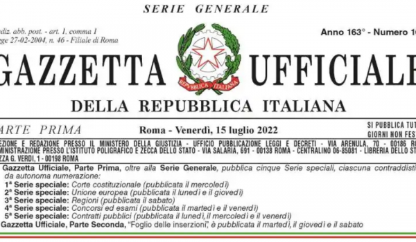 Cinegiornale.net pubblicata-in-gu-legge-91-del-15-luglio-2022-conversione-in-legge-con-modificazioni-del-d-l-17-maggio-2022-n-50-1-600x350 Pubblicata in GU Legge 91 del 15 luglio 2022 (Conversione in legge con modificazioni del d.l. 17 maggio 2022, n. 50) News  