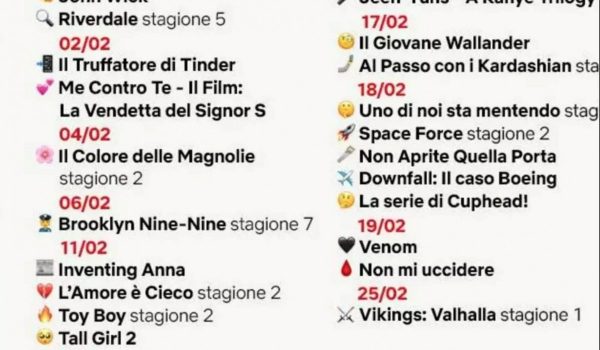 Cinegiornale.net netflix-tutte-le-novita-di-febbraio-600x350 Netflix: tutte le novità di febbraio Cinema News Serie-tv  
